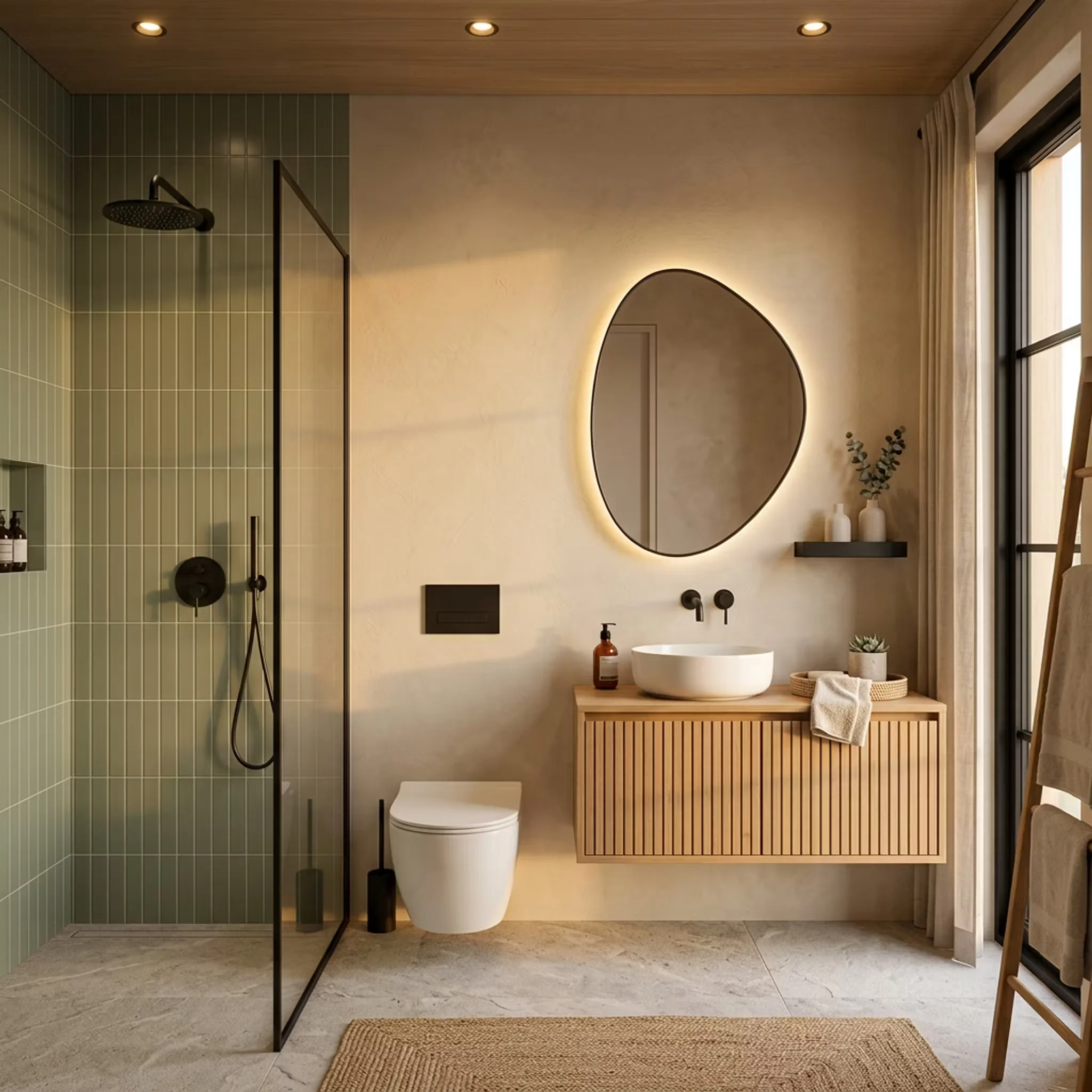 Modern bathroom design with premium fittings
