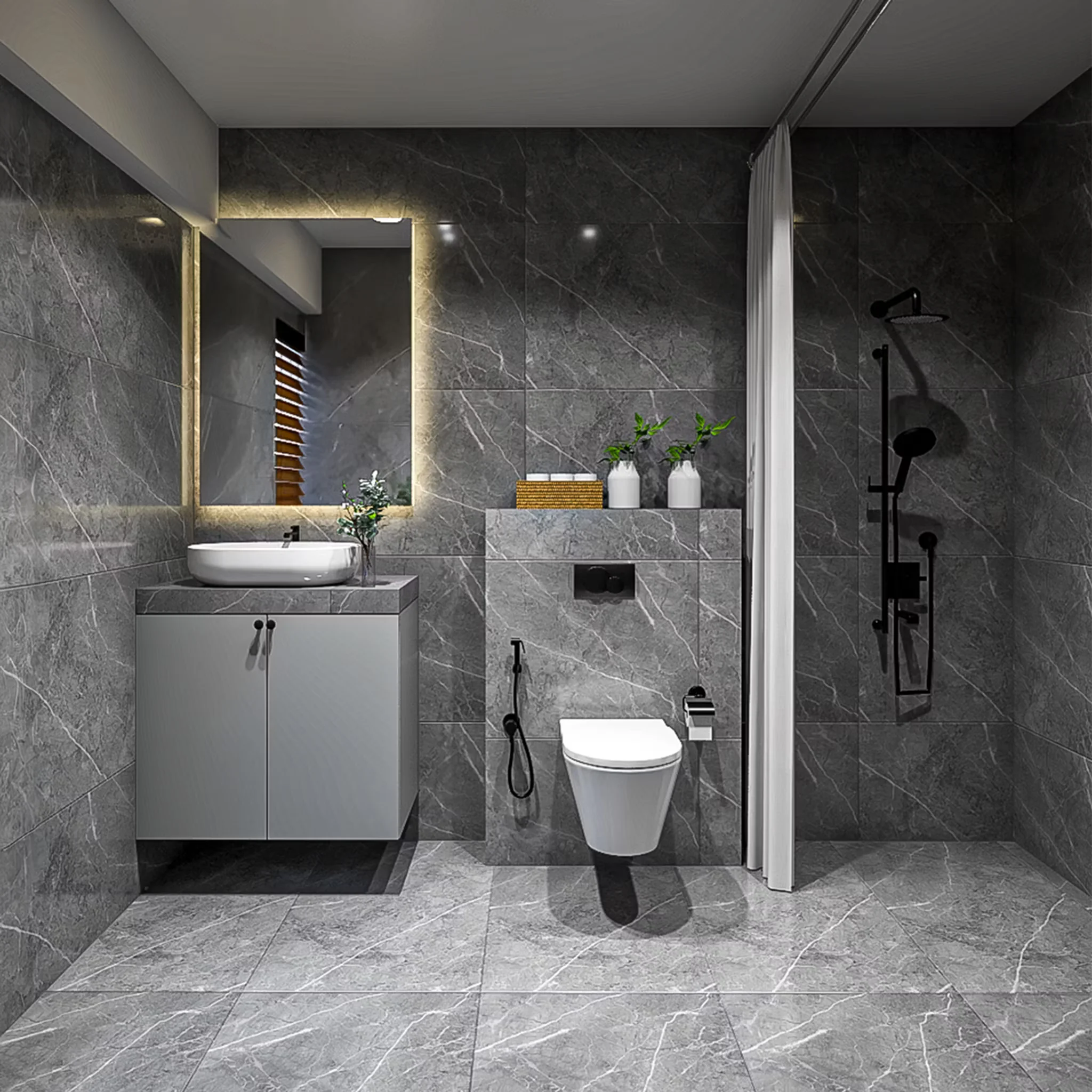 Luxury bathroom renovation completed by Space4You
