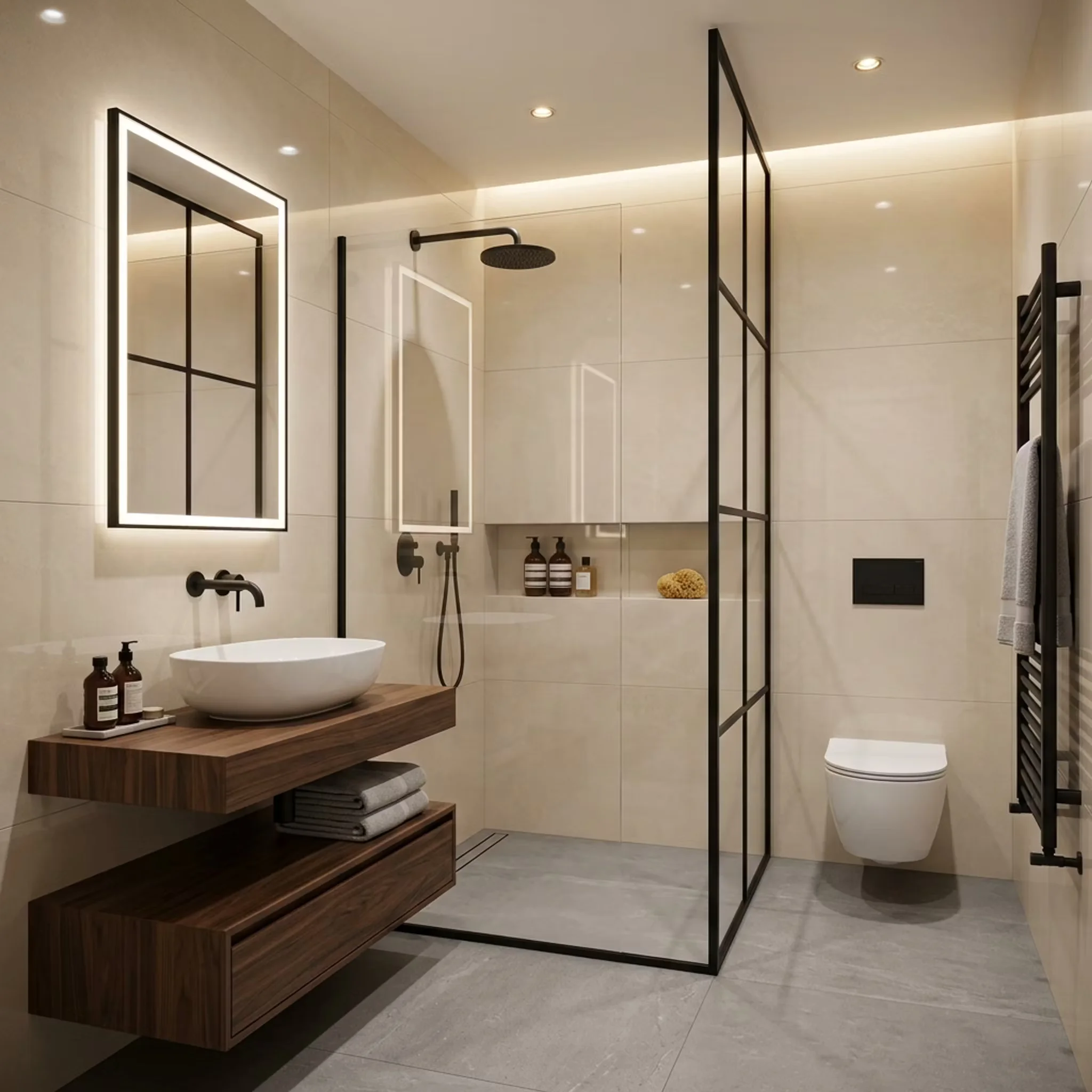 Luxury bathroom renovation completed by Space4You