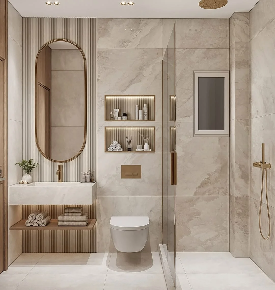 Luxury bathroom renovation completed by Space4You