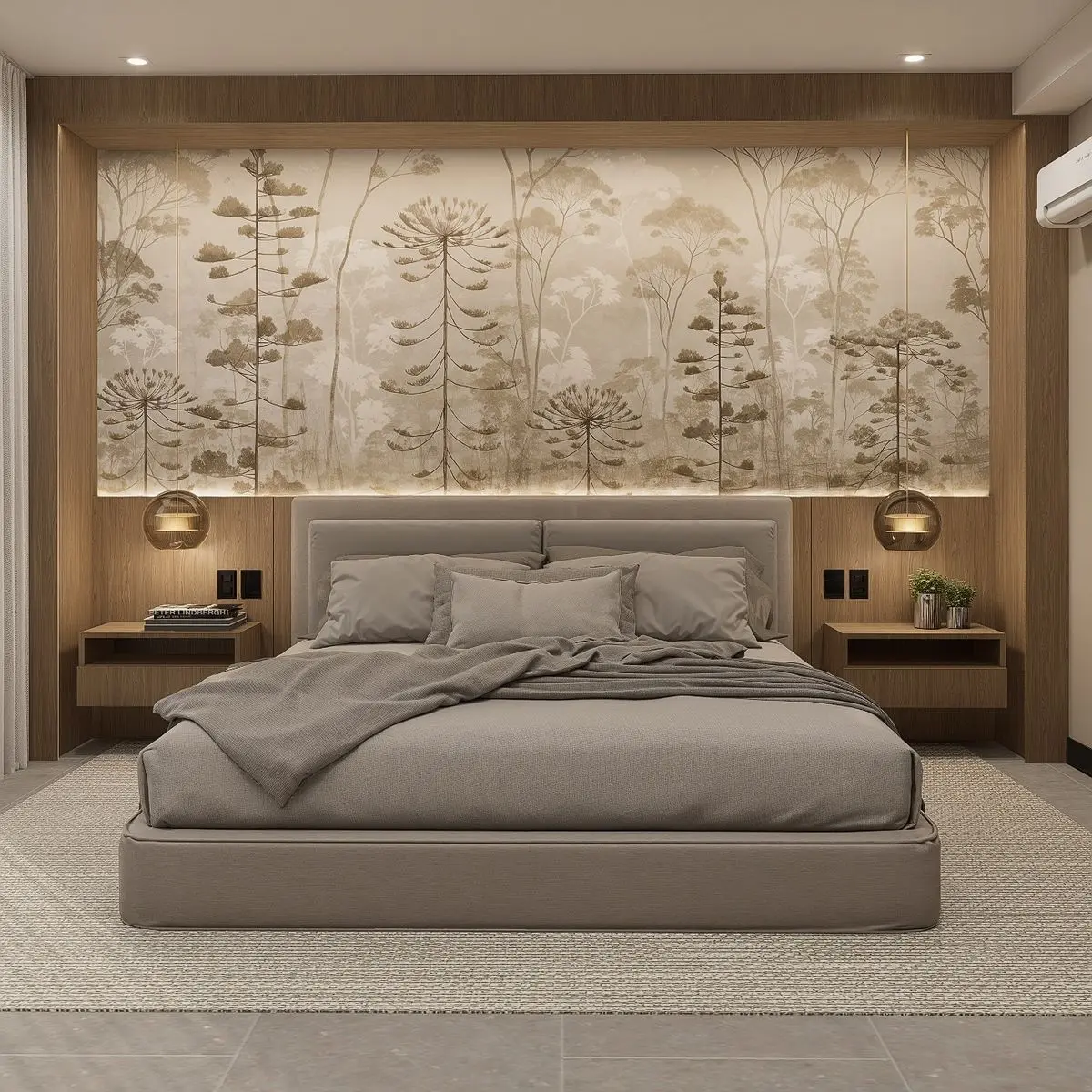 Modern bedroom makeover with custom wardrobes