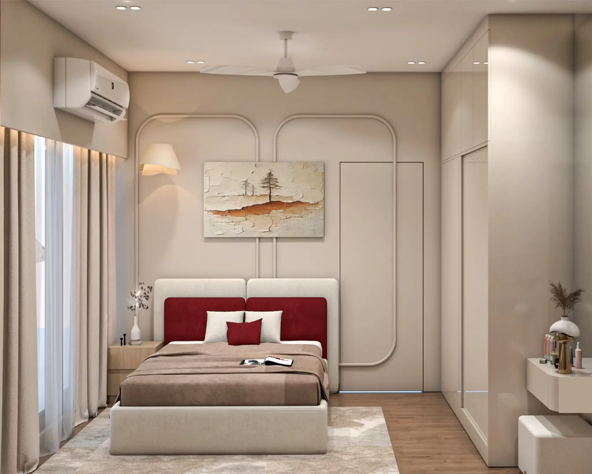 Bedroom renovation and interior design by Space4You, Navi Mumbai
