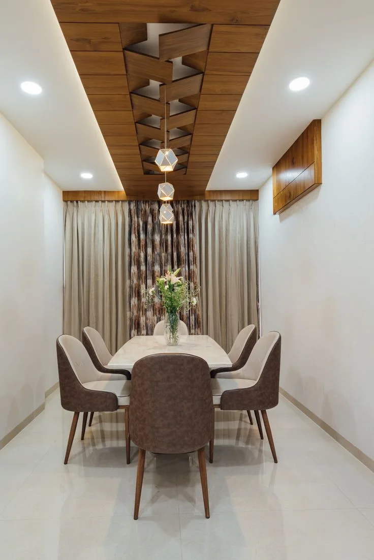Lighting and ceiling design by Space4You Interiors, Navi Mumbai