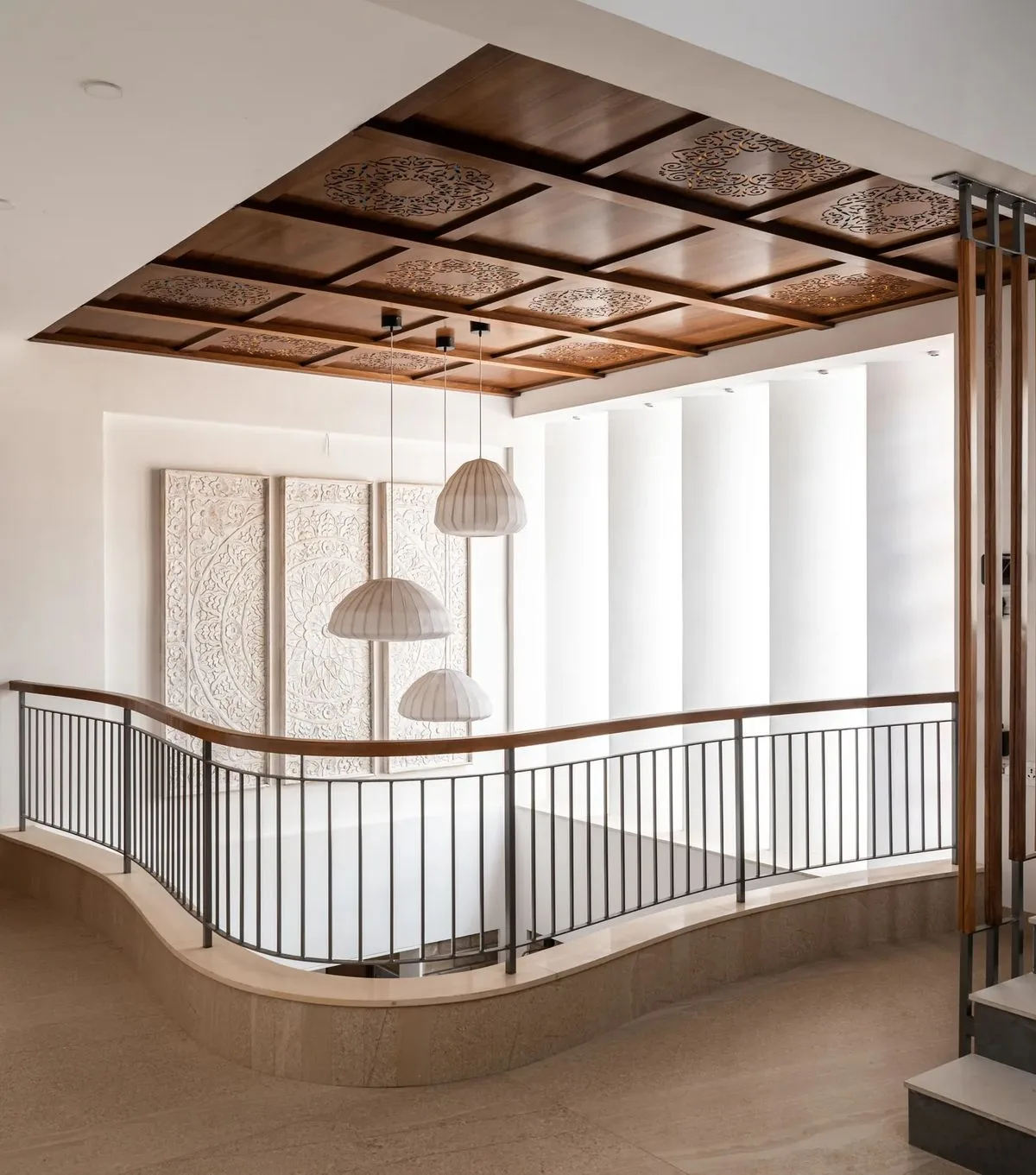 Lighting and ceiling design by Space4You Interiors, Navi Mumbai