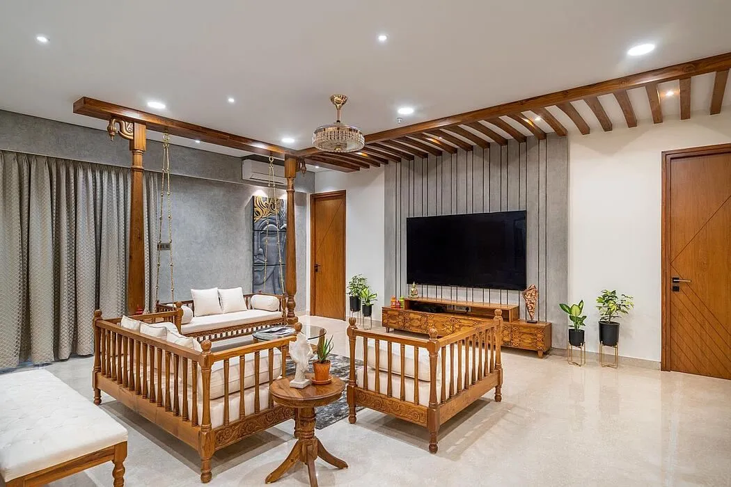 Living room interior design by Space4You, Navi Mumbai