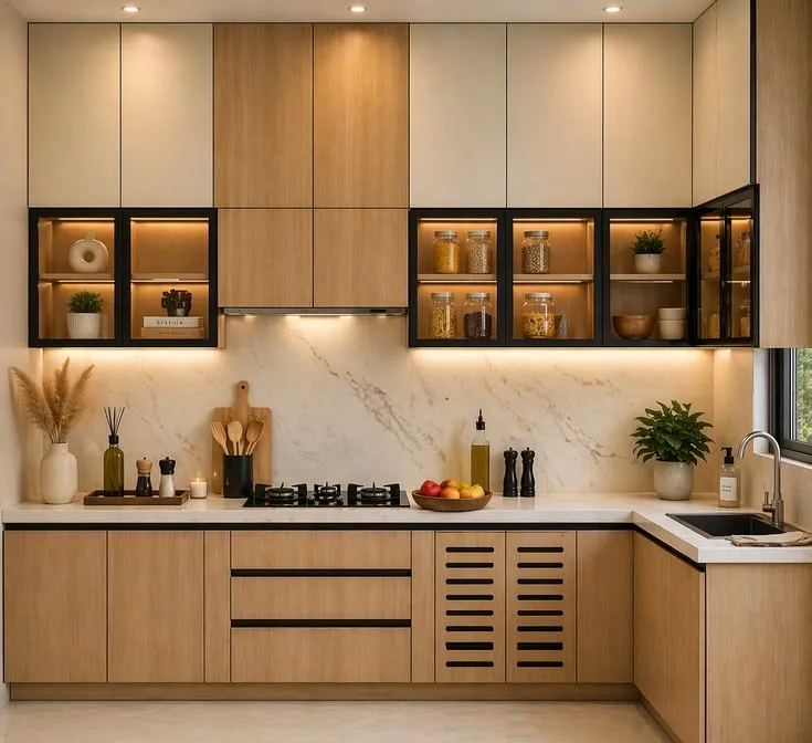 Custom modular kitchen interior by Space4You